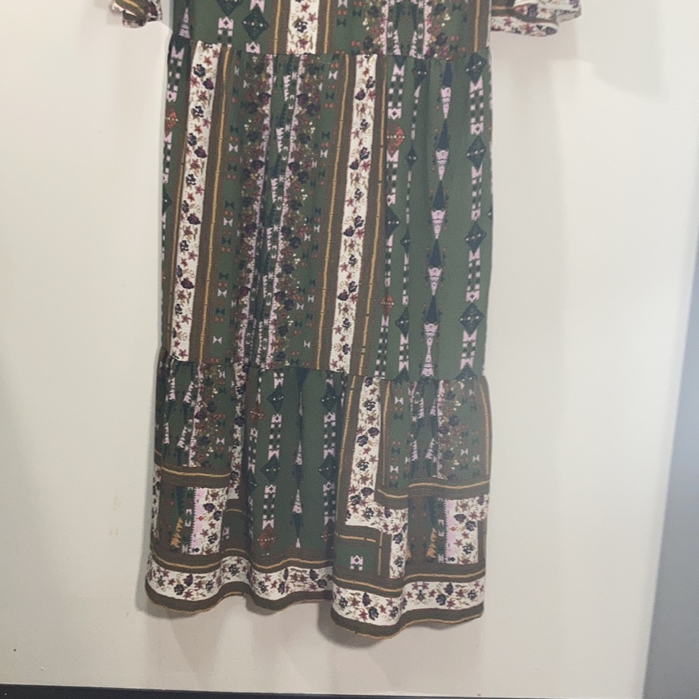 Relist 7/21❌ Altar’d State boho bell sleeve print long dress cottagecore retro S - Picture 14 of 15